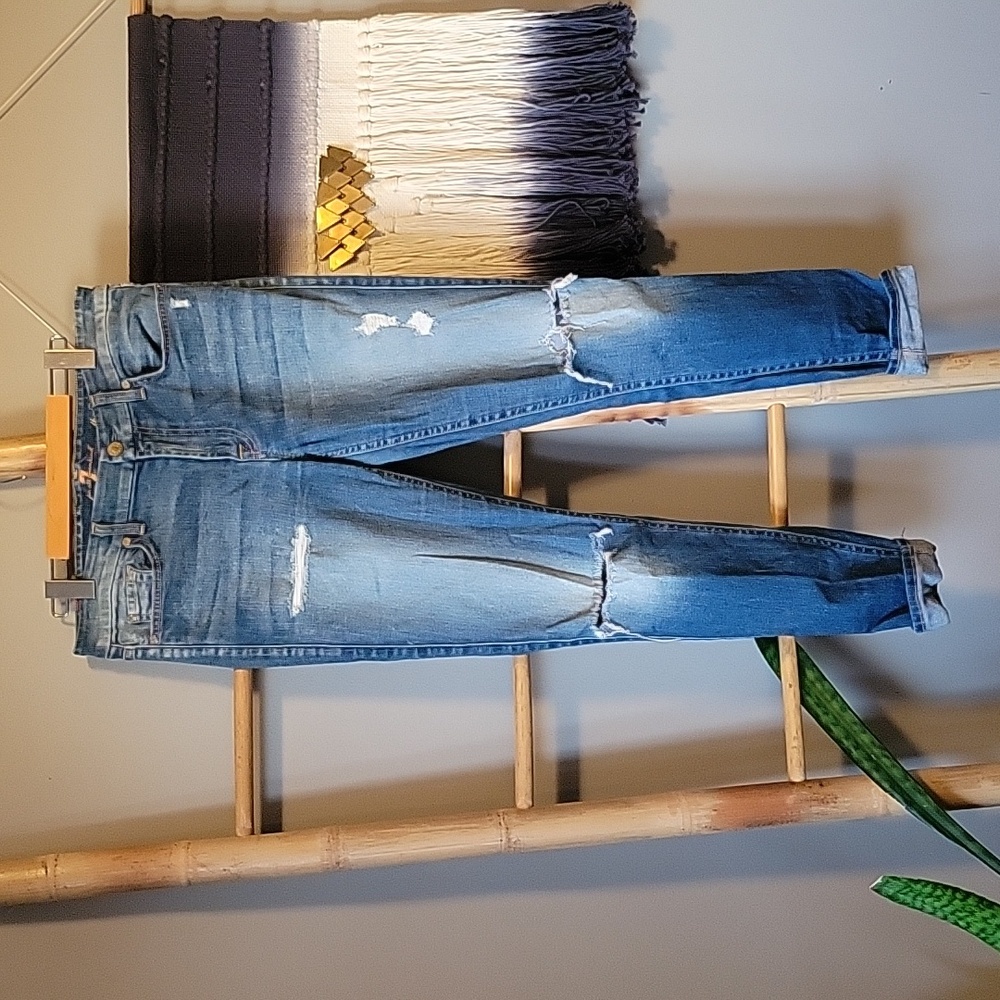 7 For All Mankind Distressed THE SKINNY Jeans - Picture 2 of 9